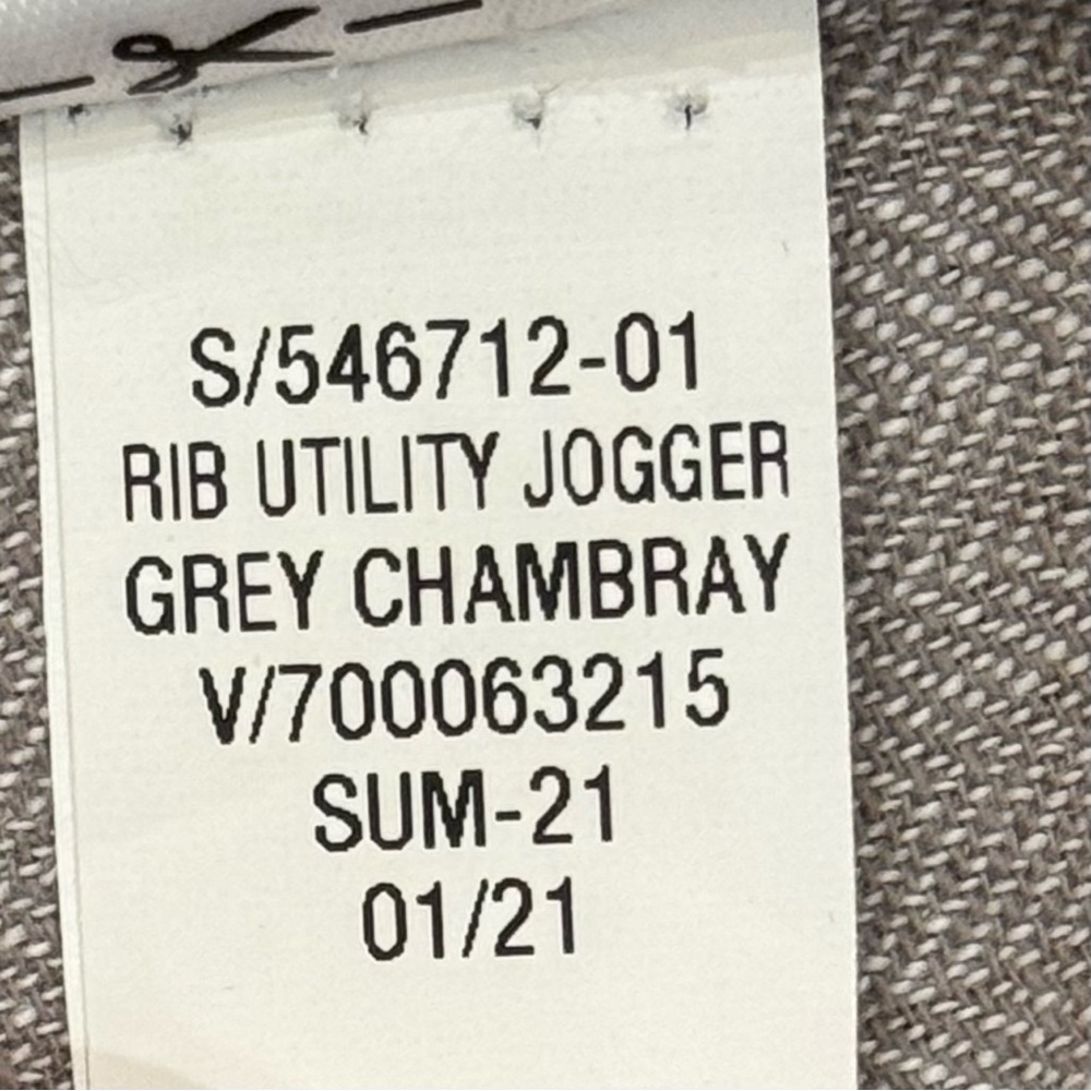 NWOT GAP Size Small High Rise Elastic Waist/Ankle Gray Chambray Utility Joggers - Picture 6 of 7